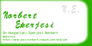 norbert eperjesi business card